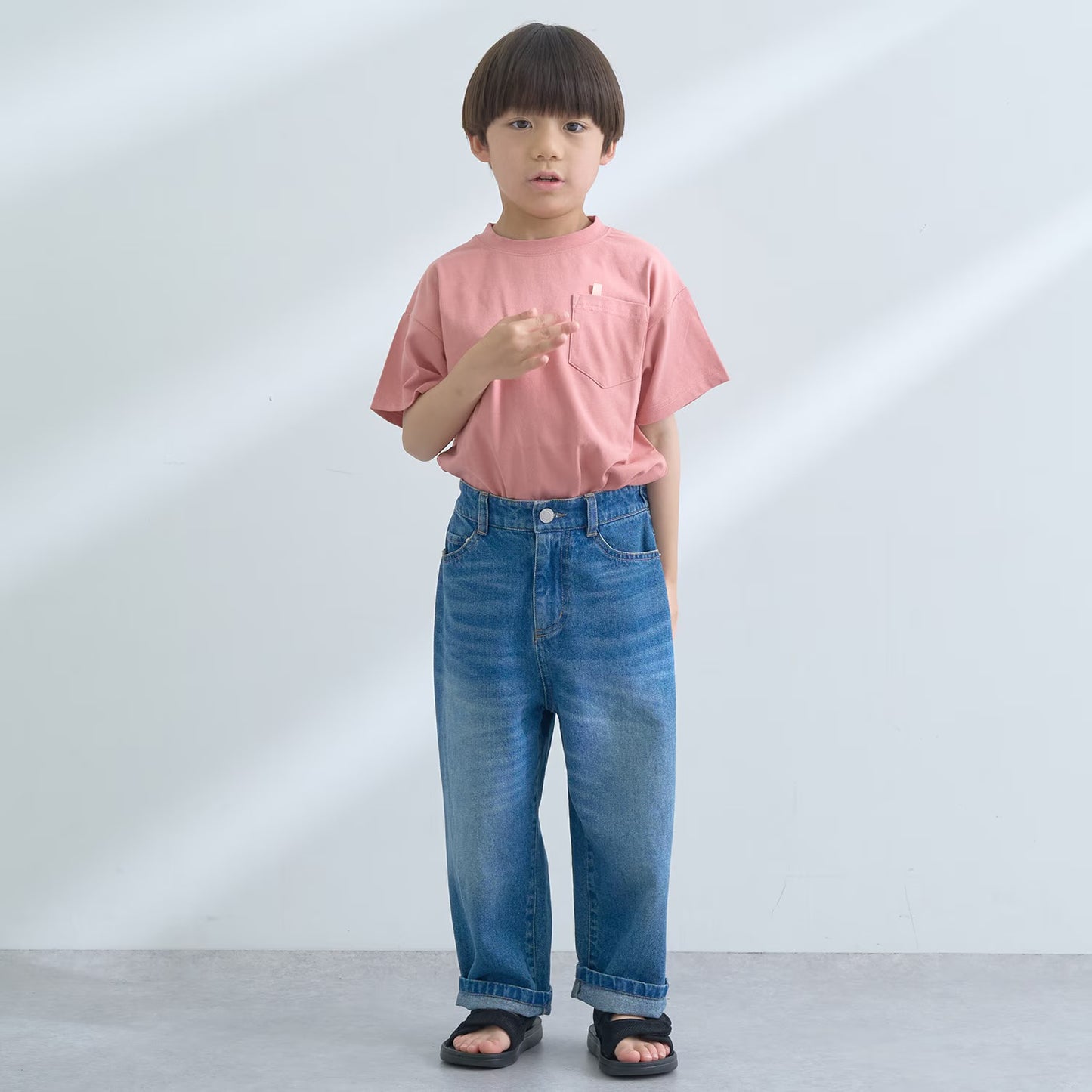 日本童裝 b・R# 防污系列 速乾系列 防UV 寬鬆基礎款口袋上衣 100-150cm 男童款 夏季 TOPS