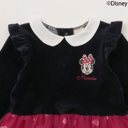 日本童裝 pe#main x Disney 絨毛薄紗拼接上衣 80-130cm 女童款 秋季 TOPS
