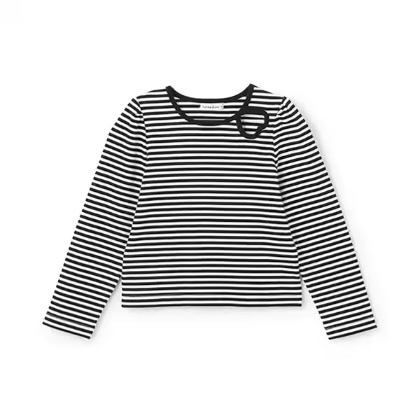 日本童裝 Ly# mine 心形鏤空毛巾布上衣 100-150cm 女童款 秋季 TOPS