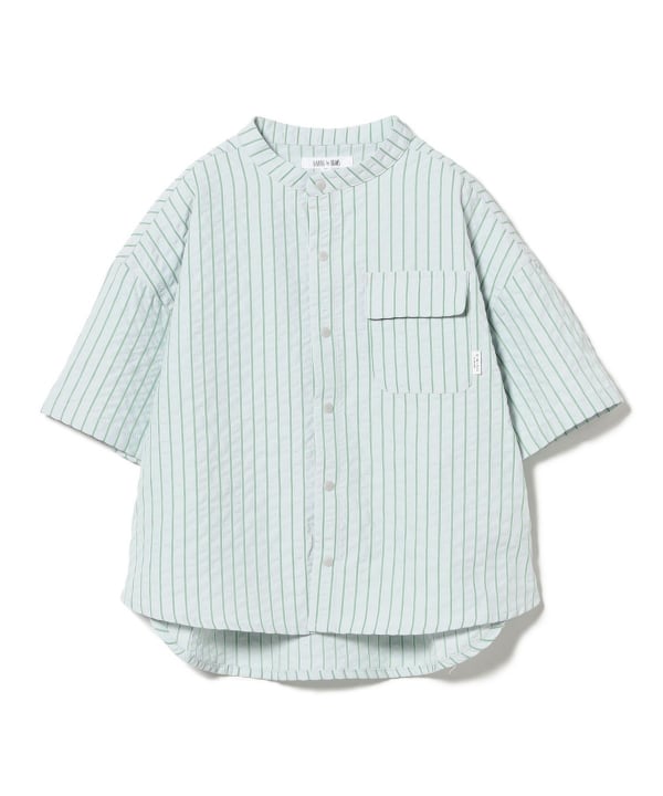 Japanese children's clothing B:MING by BEAMS checkered shirt 100-140cm boys' summer TOPS 