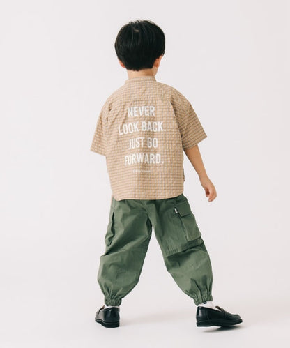 Japanese children's clothing B:MING by BEAMS checkered shirt 100-140cm boys' summer TOPS 