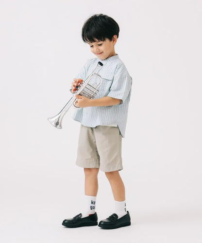 Japanese children's clothing B:MING by BEAMS checkered shirt 100-140cm boys' summer TOPS 