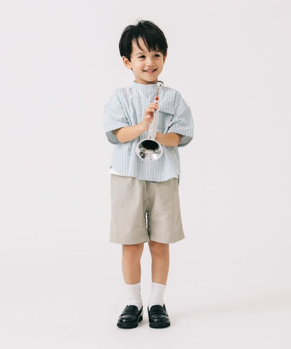 Japanese children's clothing B:MING by BEAMS checkered shirt 100-140cm boys' summer TOPS 