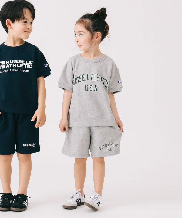 B:MING by BEAMS (Japanese children's clothing) [Special Note] Russell Athletic Short-Sleeve Tops (110-140cm) for Boys and Girls Summer 