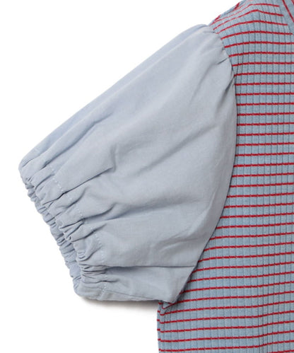 Japanese children's clothing B:MING by BEAMS puff sleeve top 100-140cm girls summer TOPS 