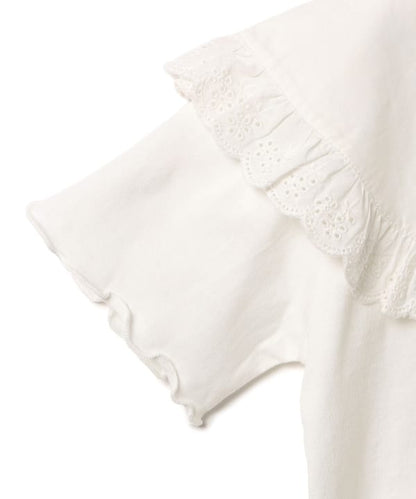 Japanese children's clothing B:MING by BEAMS lotus leaf collar top 100-140cm girls summer TOPS 