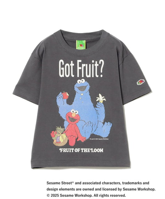 B:MING by BEAMS FRUIT OF THE LOOM Sesame Street Print Top (100-140cm) for Boys and Girls (Summer) 