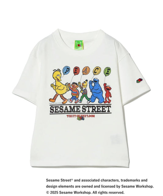 B:MING by BEAMS FRUIT OF THE LOOM Sesame Street Print Top (100-140cm) for Boys and Girls (Summer) 