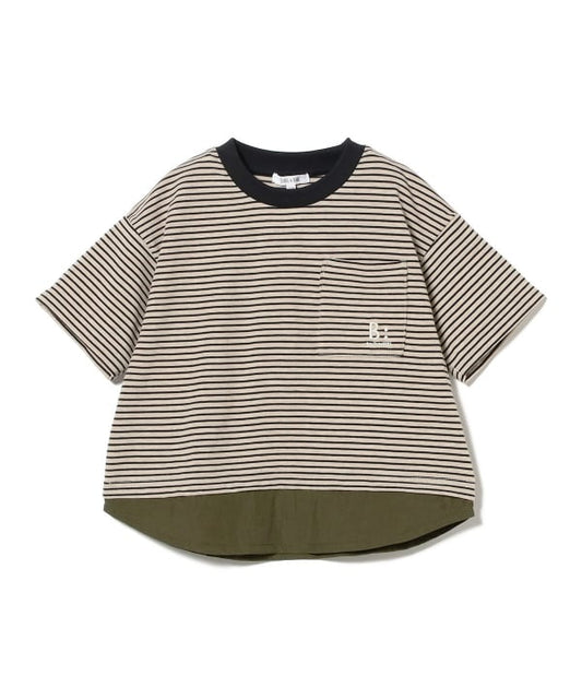 Japanese children's clothing B:MING by BEAMS striped top 100-140cm boys' summer TOPS 