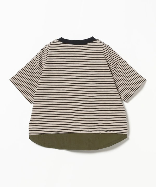 Japanese children's clothing B:MING by BEAMS striped top 100-140cm boys' summer TOPS 