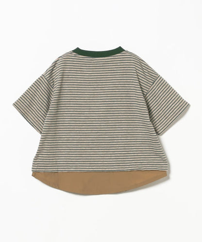 Japanese children's clothing B:MING by BEAMS striped top 100-140cm boys' summer TOPS 