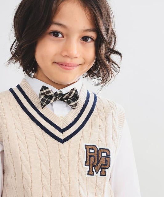 Japanese children's clothing B:MING by BEAMS knitted vest 100-130cm boys' summer TOPS interview/banquet/performance 