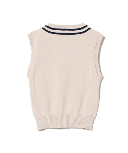 Japanese children's clothing B:MING by BEAMS knitted vest 100-130cm boys' summer TOPS interview/banquet/performance 