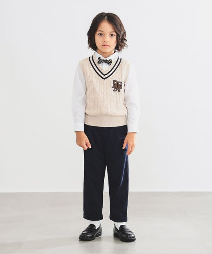 Japanese children's clothing B:MING by BEAMS knitted vest 100-130cm boys' summer TOPS interview/banquet/performance 