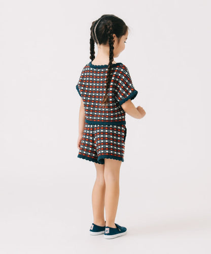 Japanese children's clothing B:MING by BEAMS knitted top 90-140cm girls summer TOPS 