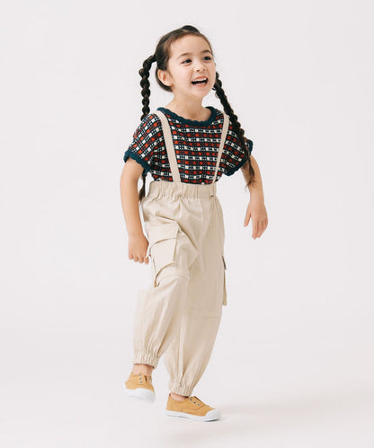 Japanese children's clothing B:MING by BEAMS knitted top 90-140cm girls summer TOPS 