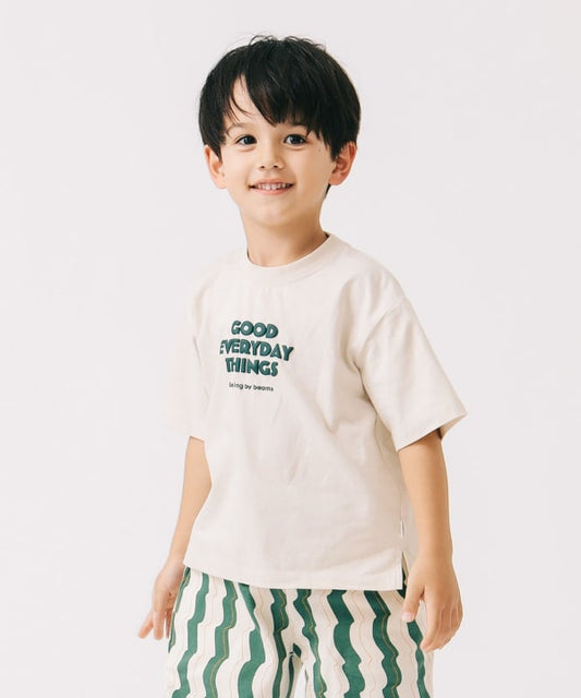 Japanese children's clothing B:MING by BEAMS printed letter top 100-140cm girls summer TOPS 