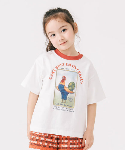 B:MING by BEAMS x Lee 'CAN'T BUST EM' short-sleeved top (110-140cm) for boys and girls (summer) 