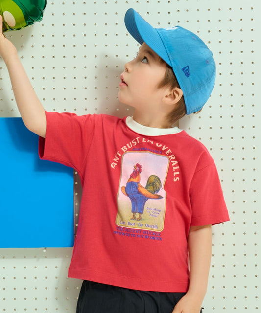 B:MING by BEAMS x Lee 'CAN'T BUST EM' short-sleeved top (110-140cm) for boys and girls (summer) 