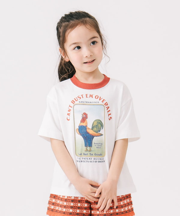 B:MING by BEAMS x Lee 'CAN'T BUST EM' short-sleeved top (110-140cm) for boys and girls (summer) 