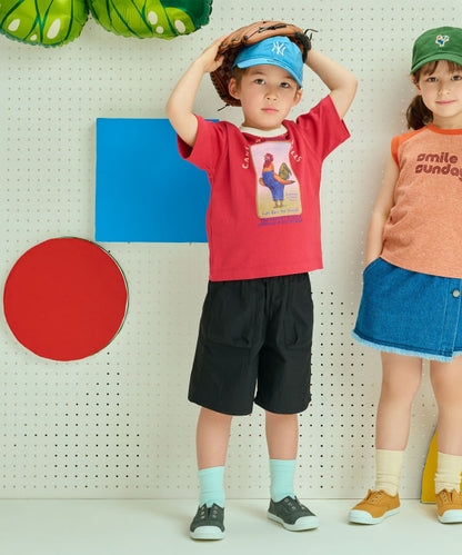B:MING by BEAMS x Lee 'CAN'T BUST EM' short-sleeved top (110-140cm) for boys and girls (summer) 