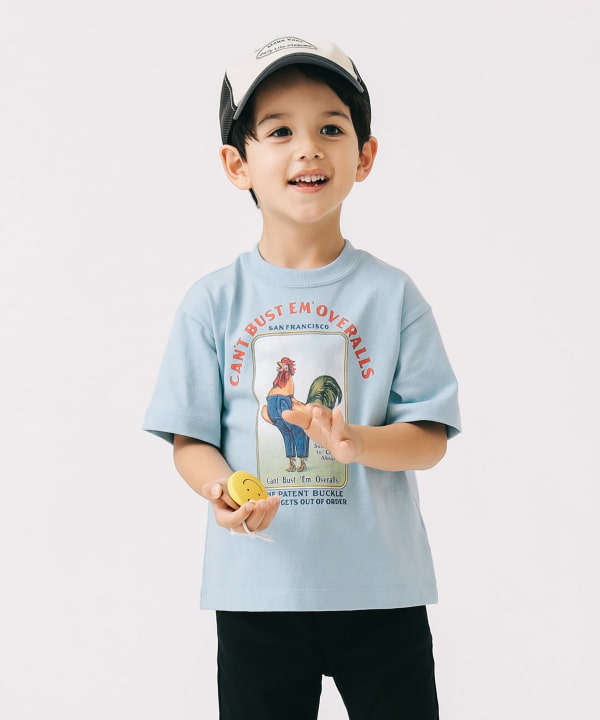 B:MING by BEAMS x Lee 'CAN'T BUST EM' short-sleeved top (110-140cm) for boys and girls (summer) 