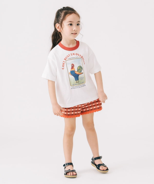 B:MING by BEAMS x Lee 'CAN'T BUST EM' short-sleeved top (110-140cm) for boys and girls (summer) 