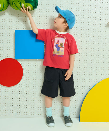 B:MING by BEAMS x Lee 'CAN'T BUST EM' short-sleeved top (110-140cm) for boys and girls (summer) 