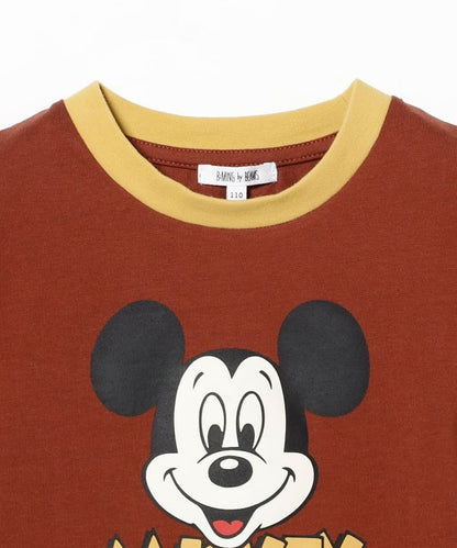Japanese children's clothing B:MING by BEAMS Disney / MICKEY printed top 90-150cm boys/girls summer TOPS 