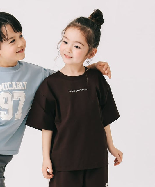 Japanese children's clothing B:MING by BEAMS 2Way two-piece digital print top (100-140cm) for boys and girls summer TOPS 