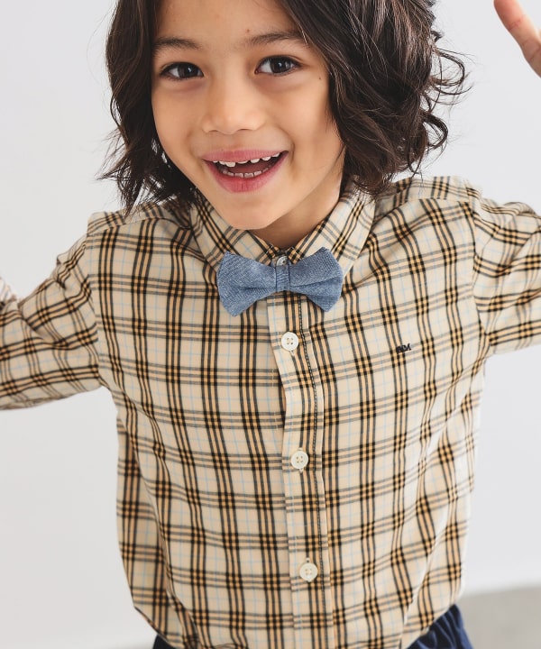 Japanese children's clothing B:MING by BEAMS shirt 100-130cm boys' summer TOPS interview/banquet/performance 