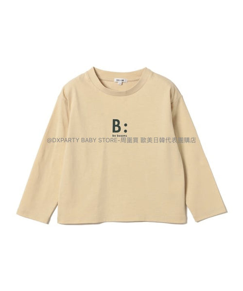 日本童裝 B:MING by BEAMS LOGO印花長袖上衣 90-140cm 男童款/女童款 秋季 TOPS