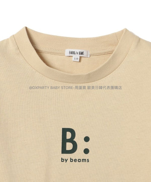 日本童裝 B:MING by BEAMS LOGO印花長袖上衣 90-140cm 男童款/女童款 秋季 TOPS