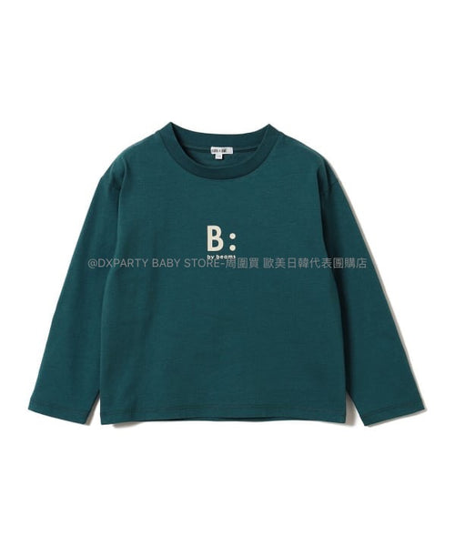 日本童裝 B:MING by BEAMS LOGO印花長袖上衣 90-140cm 男童款/女童款 秋季 TOPS