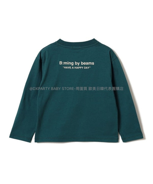 日本童裝 B:MING by BEAMS LOGO印花長袖上衣 90-140cm 男童款/女童款 秋季 TOPS