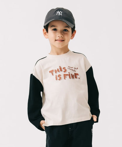 Japanese children's clothing B:MING by BEAMS letter print top 100-140cm boys summer TOPS 