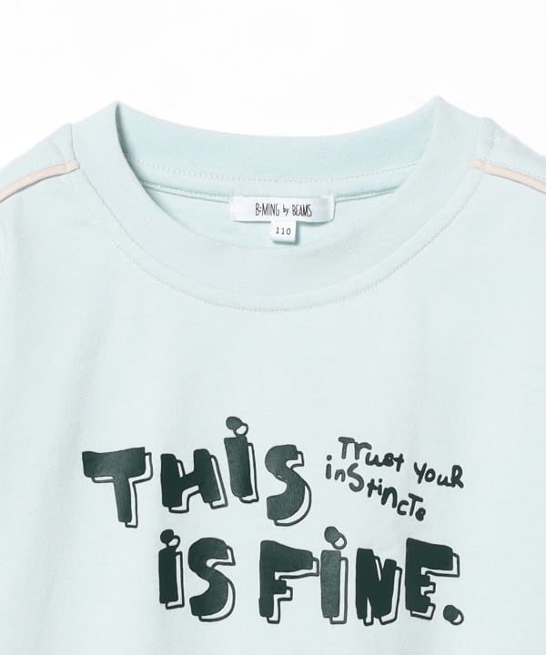 Japanese children's clothing B:MING by BEAMS letter print top 100-140cm boys summer TOPS 