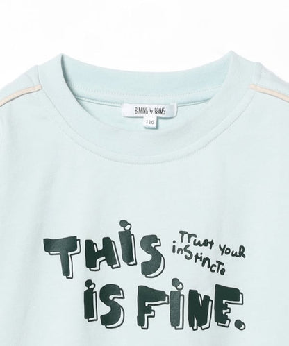 Japanese children's clothing B:MING by BEAMS letter print top 100-140cm boys summer TOPS 