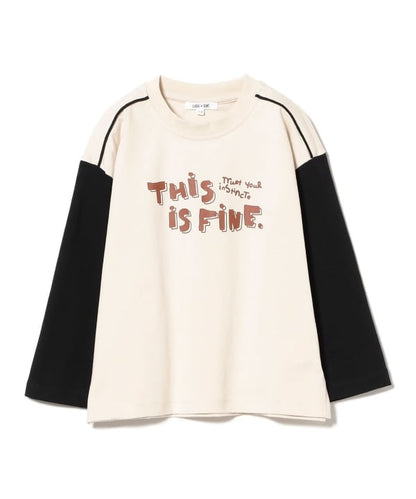Japanese children's clothing B:MING by BEAMS letter print top 100-140cm boys summer TOPS 