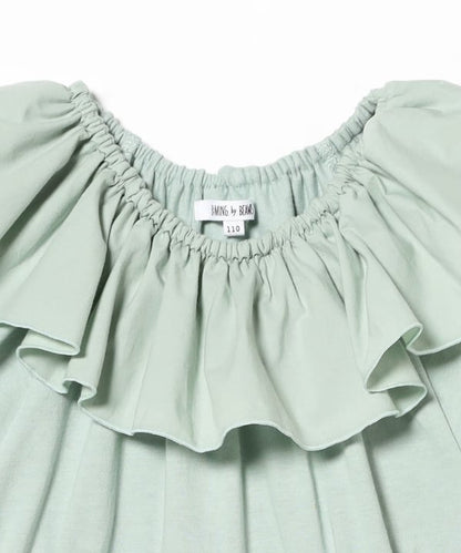 Japanese children's clothing B:MING by BEAMS clown collar one-piece jumpsuit 100-140cm girls summer jumpsuit 