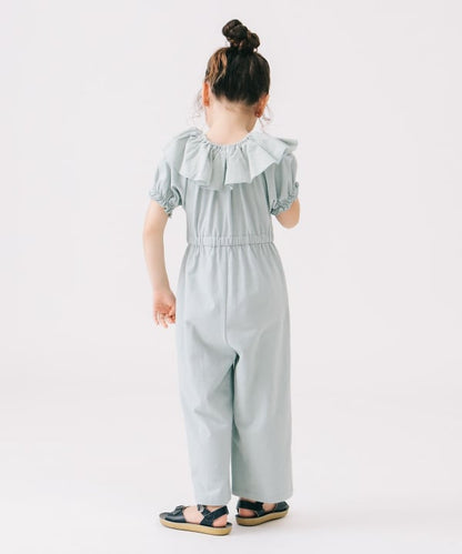 Japanese children's clothing B:MING by BEAMS clown collar one-piece jumpsuit 100-140cm girls summer jumpsuit 