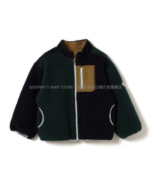 日本童裝 B:MING by BEAMS 2Way 雙面兩著 毛毛拉鍊外套 90-150cm 男童款/女童款 秋季 OUTERWEAR(適合初秋、香港平均溫度、寒冷天氣）