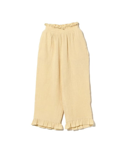 Japanese children's clothing B:MING by BEAMS wrinkled high waist trousers 100-140cm girls summer PANTS 