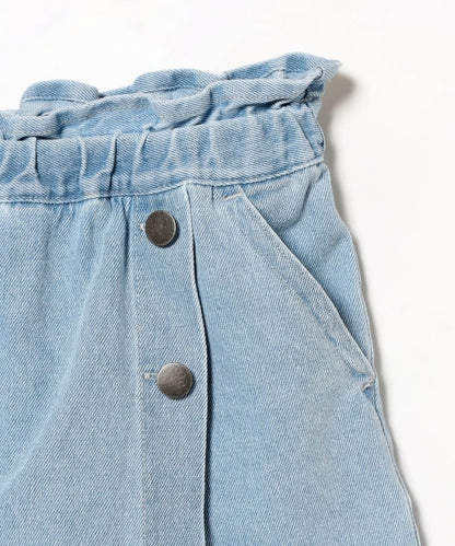Japanese children's clothing B:MING by BEAMS denim culottes 100-140cm girls summer PANTS 