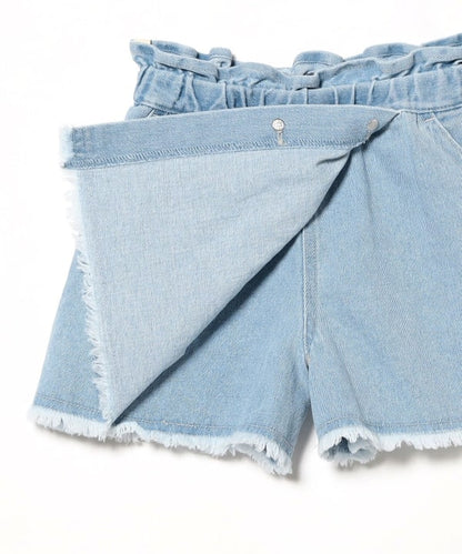 Japanese children's clothing B:MING by BEAMS denim culottes 100-140cm girls summer PANTS 