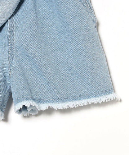 Japanese children's clothing B:MING by BEAMS denim culottes 100-140cm girls summer PANTS 