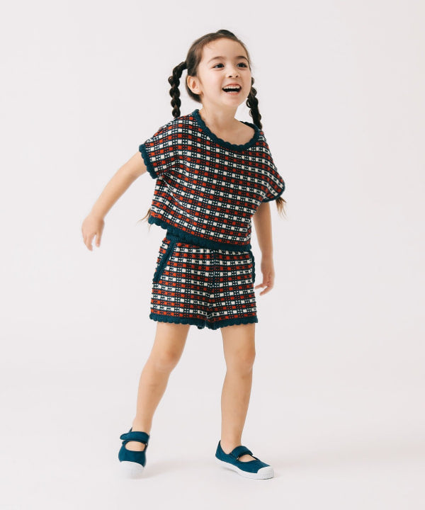 Japanese children's clothing B:MING by BEAMS knitted shorts 90-120cm girls summer PANTS 
