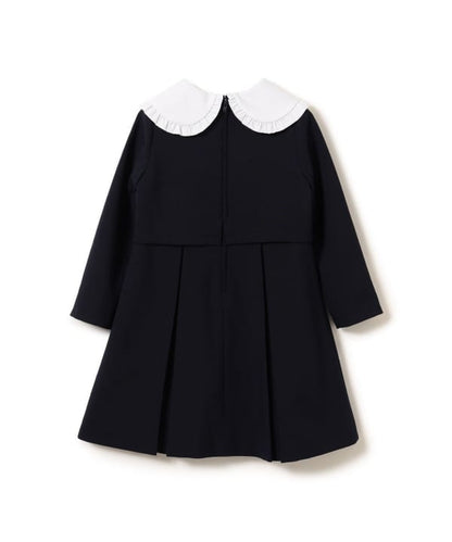 Japanese children's clothing B:MING by BEAMS dark blue dress 100-130cm girls summer dress for interviews/banquets/performances 