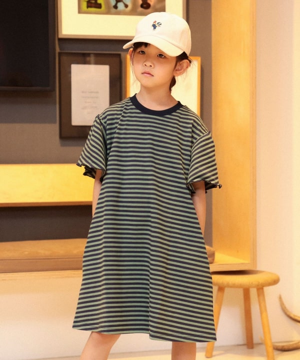 Japanese B:MING by BEAMS Striped Dress (100-140cm) for Girls Summer 