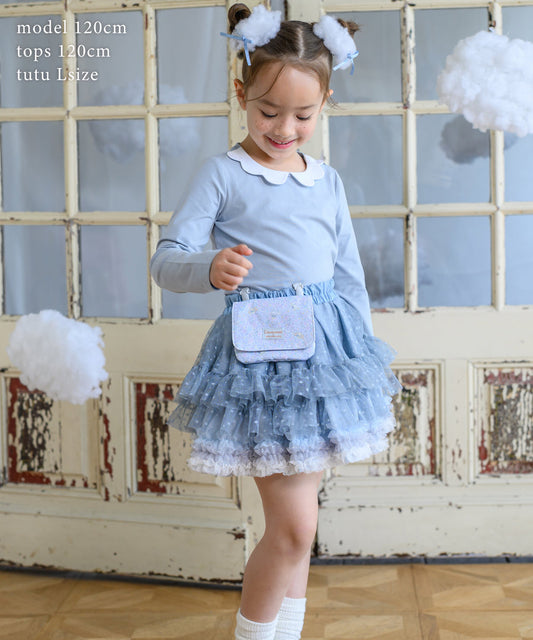 日本童裝 panpantutu 法式藍 tutu裙 70-145cm 女童款 初生嬰兒 夏季 SKIRTS